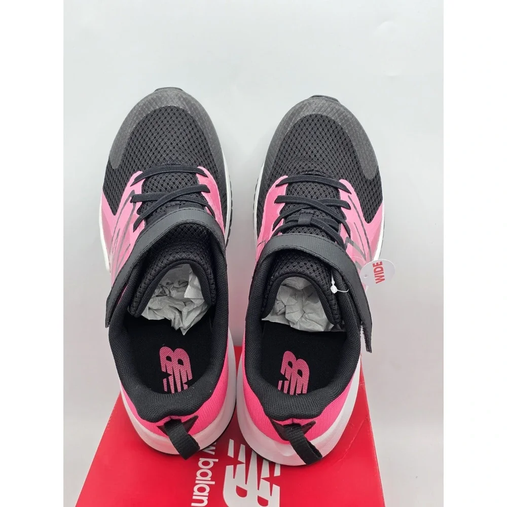New Balance Big Kid's Rave Run V2 Bungee Lace Team - Pink Black Sz 7 Wide NEW - Picture 10 of 13